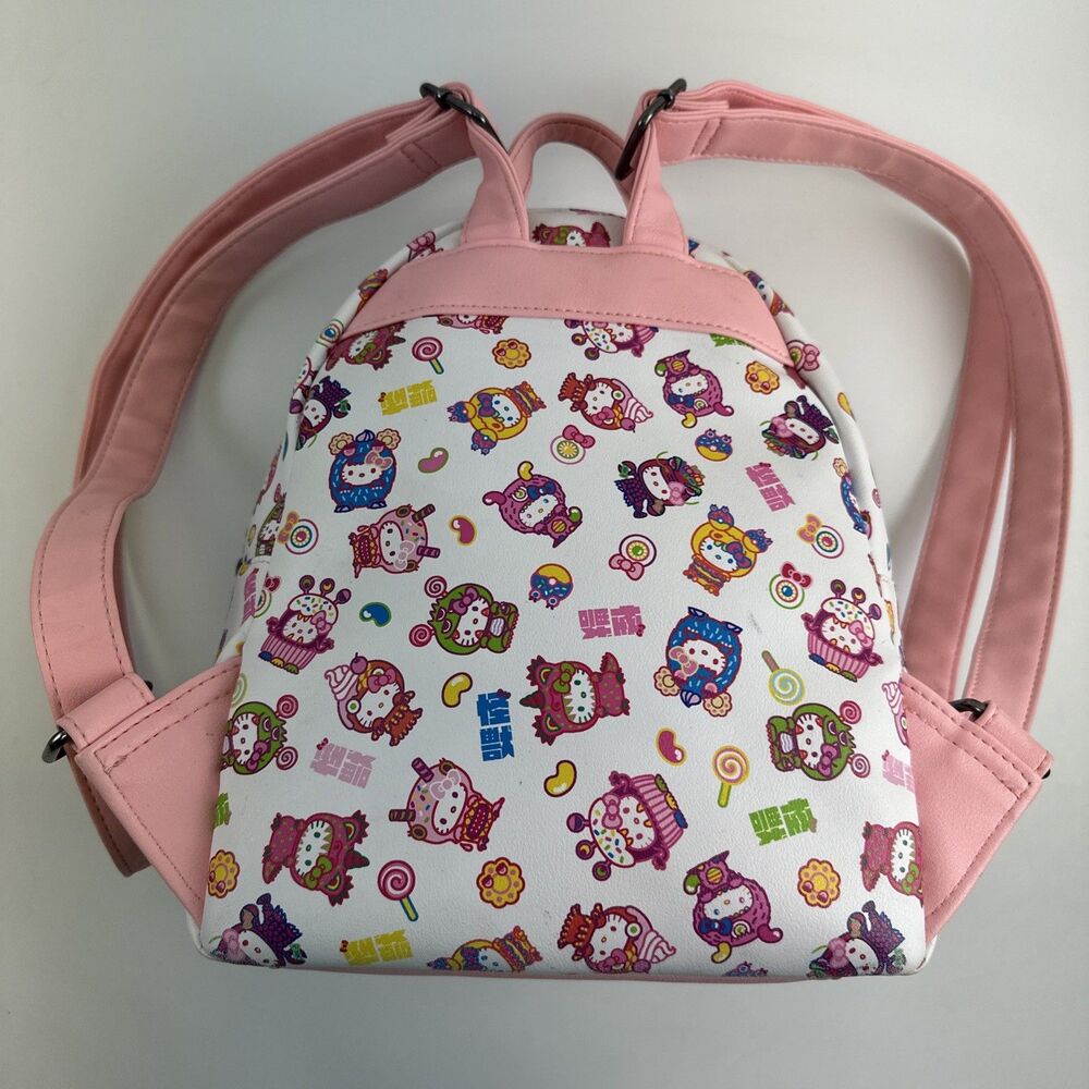 Loungefly Sanrio Hello Kitty Monster Costumes Mini Backpack Pink Faux Leather - Picture 8 of 16